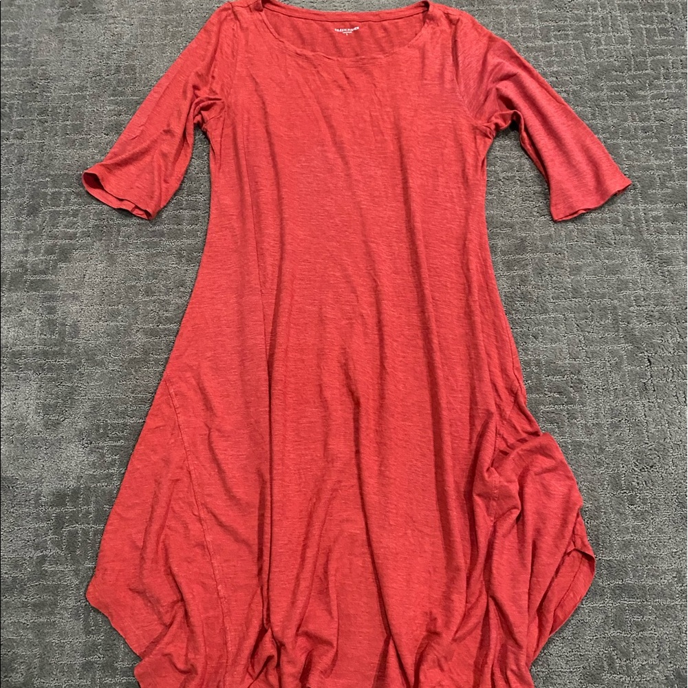 Eileen Fisher Burnt Orange Flow Dress